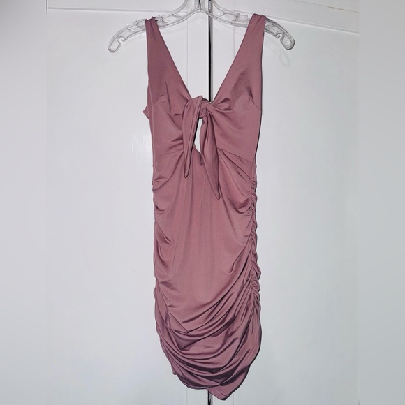 Tiger Mist Mauve Pink Mini Dress - Picture 2 of 6